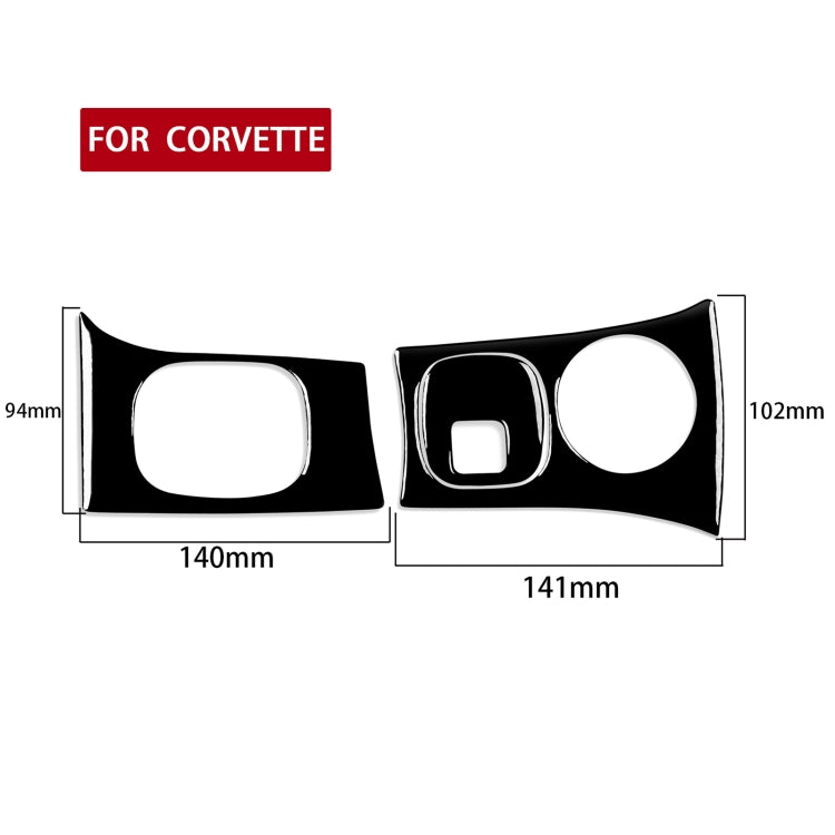 For Chevrolet Corvette C5 1998-2004 Car Key Panel + Headlight Switch Decorative Sticker, Left Drive, Key Panel + Headlight Switch