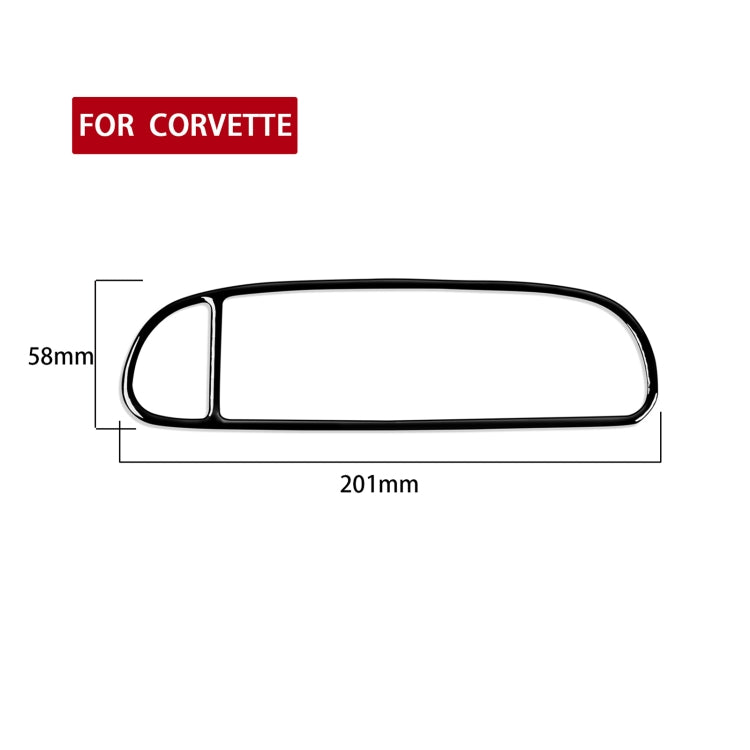 For Chevrolet Corvette C5 1998-2004 Car Central Vent Decorative Sticker, Left Drive, Central Vent