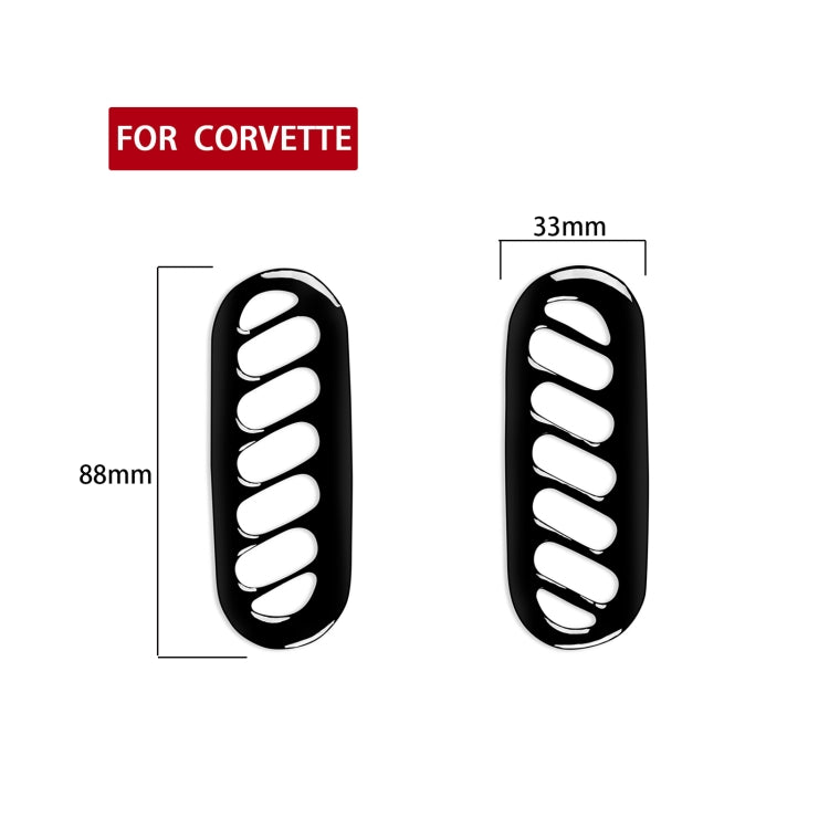 For Chevrolet Corvette C5 1998-2004 Car Side Door A-pillar Air Outlet Ring Decorative Sticker, Left Drive, Door A-pillar Air Outlet Ring
