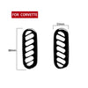 For Chevrolet Corvette C5 1998-2004 Car Side Door A-pillar Air Outlet Ring Decorative Sticker, Left Drive, Door A-pillar Air Outlet Ring