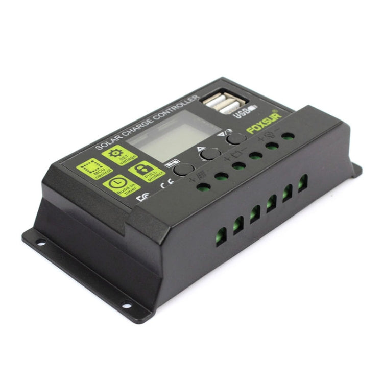 FOXSUR 30A Solar Charge Controller 12V / 24V Automatic Identification Controller, 30A