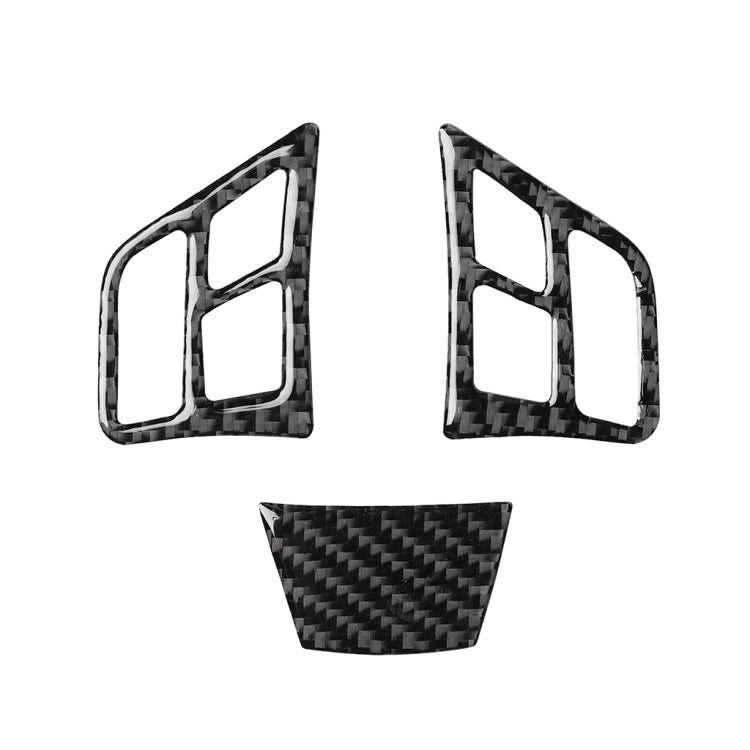3 in 1 Car Carbon Fiber Solid Color Steering Wheel Button Decorative Sticker for BMW 3 Series E90 2005-2012, Left and Right Drive Universal, For BMW 3 Series E90 2005-2012(B)