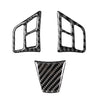 3 in 1 Car Carbon Fiber Solid Color Steering Wheel Button Decorative Sticker for BMW 3 Series E90 2005-2012, Left and Right Drive Universal, For BMW 3 Series E90 2005-2012