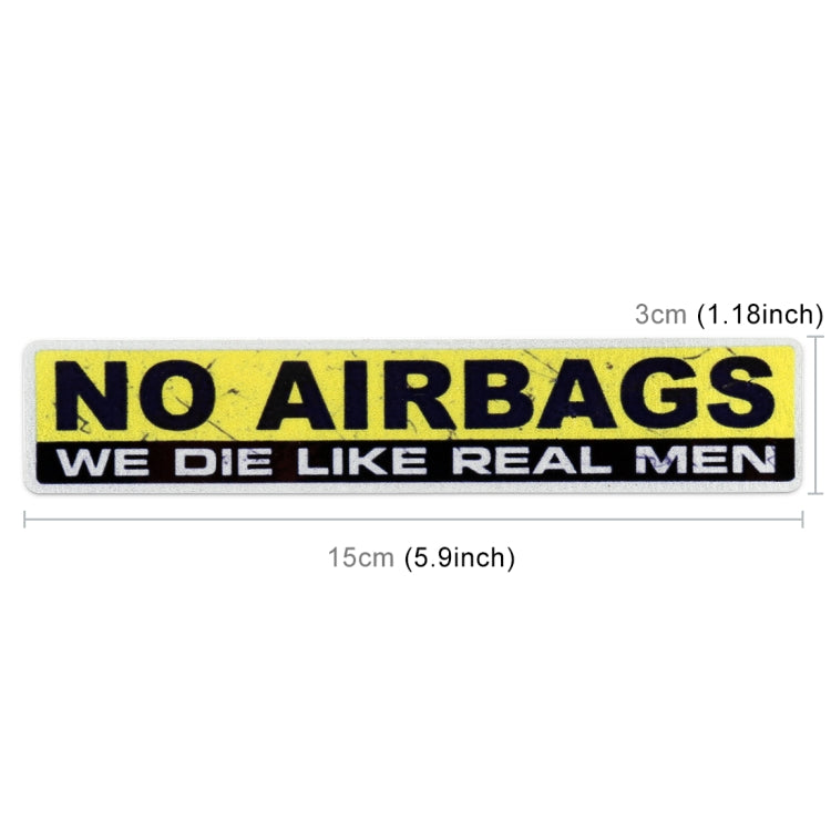 10 PCS Car NO AIRBAGS Words Random Decorative Sticker, NO AIRBAGS Words