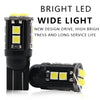 10 PCS T10/168/194 DC12V / 1W / 6000K / 60LM Car Decoding Clearance Lights with 12LEDs SMD-3030 Lamp Beads, T10/168