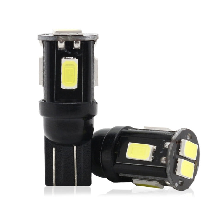 10 PCS T10 DC12V / 1.5W / 6000K / 80LM Car Decoding LED Clearance Lights with 6LEDs SMD-5630 Lamp Beads, T10 DC12V / 1.5W / 6000K