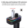 C12 Multifunctional Car Dual USB Charger Bluetooth FM Transmitter with Atmosphere Light, C12