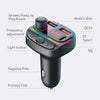 C14 Multifunctional Car Dual QC3.0+PD18W USB Charger Bluetooth FM Transmitter with Atmosphere Light, C14