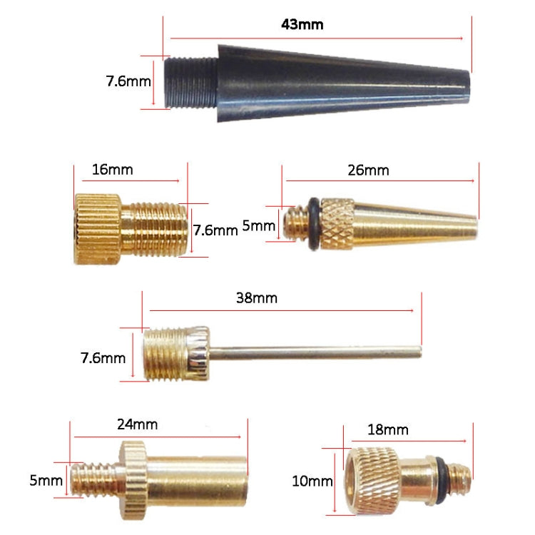 30 in 1 Inflator Adapter French Mouth / US Mouth / UK Mouth Inflation Needle Adapter, 30 in 1