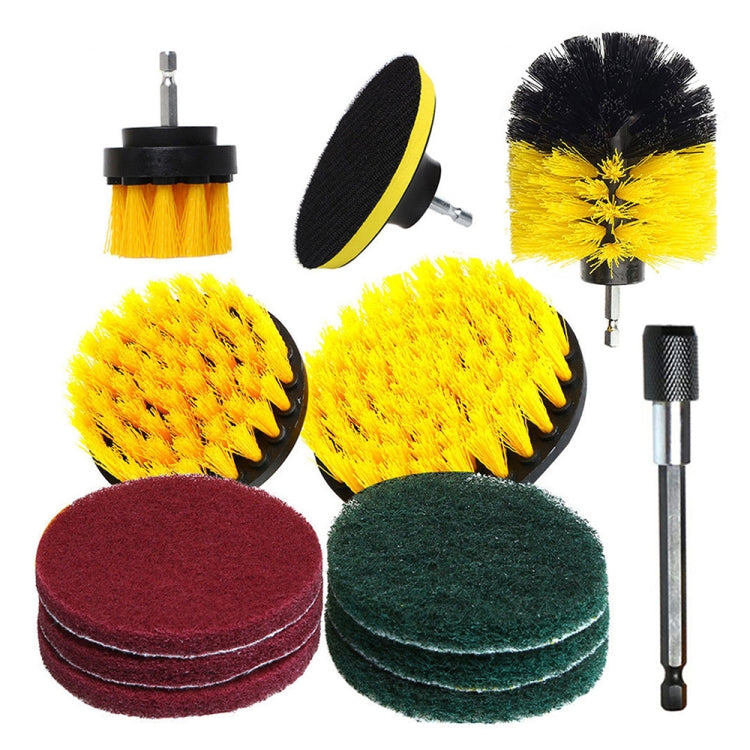 12 in 1 Floor Wall Window Glass Cleaning Descaling Electric Drill Brush Head Set, Random Color Delivery, 12 in 1, Random Color Delivery