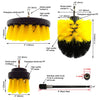 32 in 1 Floor Wall Window Glass Cleaning Descaling Electric Drill Brush Head Set, 31 in 1
