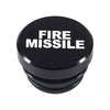 2 PCS Car / Motorcycle FIRE MISSILE Letter Metal Cigarette Lighter Dust Cover, FIRE MISSILE (Black), FIRE MISSILE (Red)