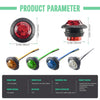 10 PCS MK-009 3/4 inch Car / Truck 3LEDs Side Marker Indicator Lights Bulb Lamp, MK-009(Red Light), MK-009(Green Light), MK-009(White Light), MK-009(Yellow Light), MK-009(Blue Light)
