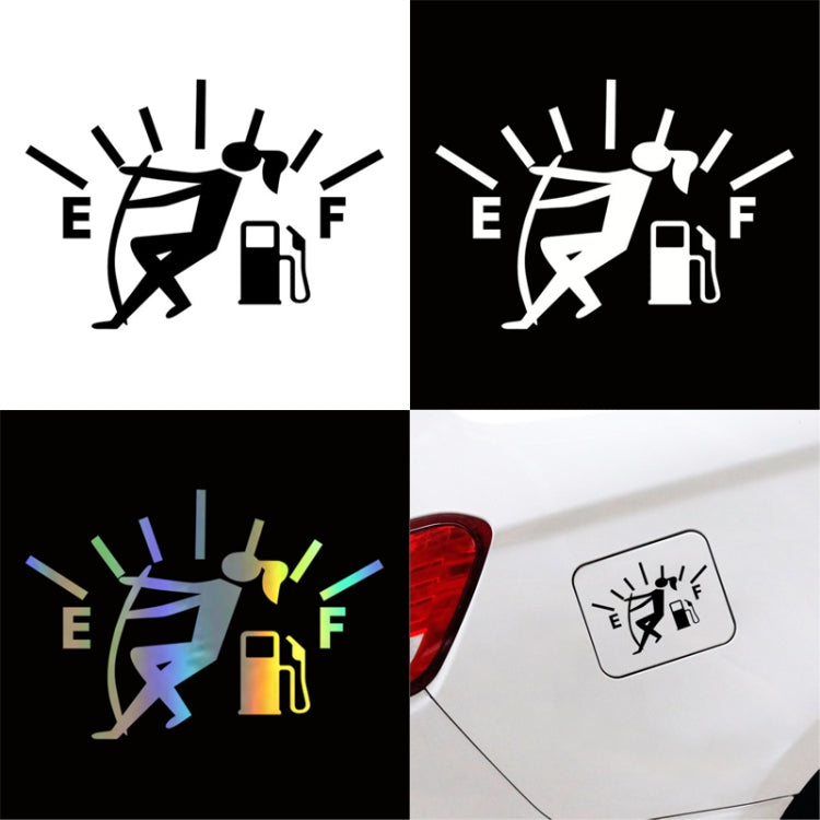 Female Pull Fuel Tank Pointer To Full Hellaflush Reflective Vinyl Car Sticker, Female (Black), Female (Colour)