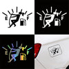 Female Pull Fuel Tank Pointer To Full Hellaflush Reflective Vinyl Car Sticker, Female (Black), Female (Colour)