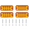 4 PCS 10-30V 8LED Car Tail Light Side Lamp