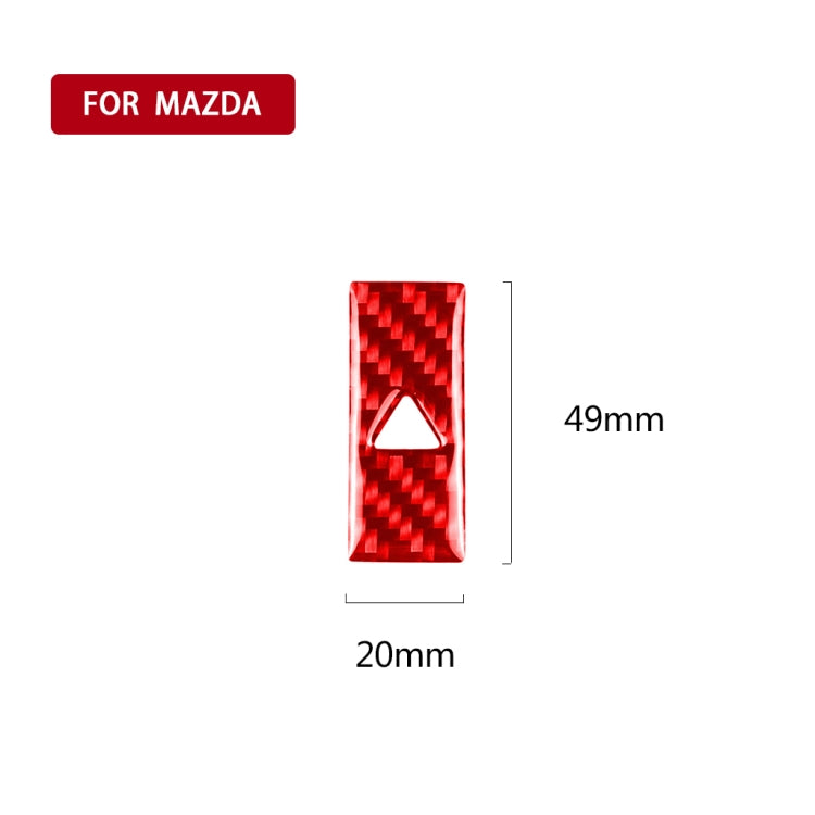Car Carbon Fiber Warning Light Decorative Sticker for Mazda CX-5 2017-2018, Left and Right Drive, Warning Light