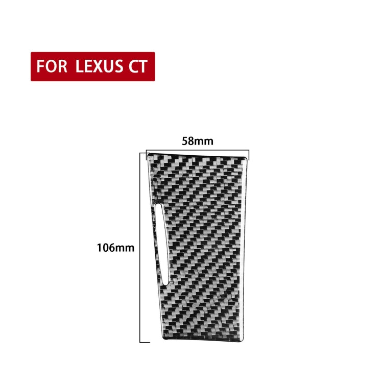Car Carbon Fiber Ashtray Panel Decorative Sticker for Lexus CT 2011-2017, Right Drive, Ashtray Panel, Right Drive