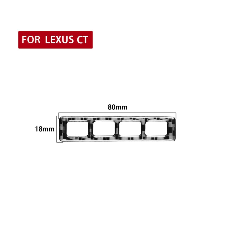 Car Seat Adjustment Panel Decorative Sticker for Lexus CT 2011-2017, Left and Right Drive, Seat Adjustment Panel