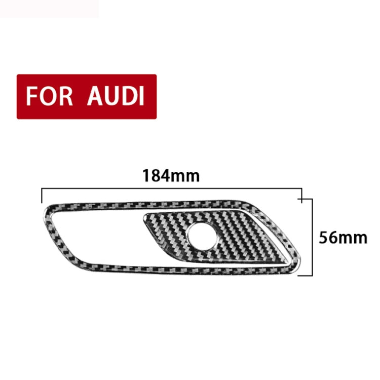 Car Carbon Fiber Front Passenger Seat Storage Box Switch Decorative Sticker for Audi A6L / A7 2019-, Right Drive, Front Passenger Seat Storage Box Switch, Right Drive