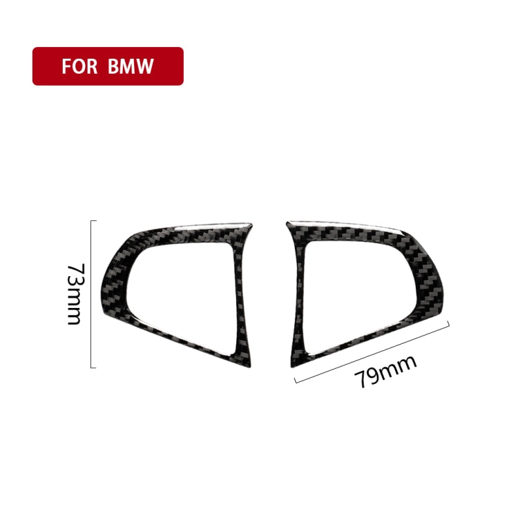 2 in 1 Car Carbon Fiber Steering Wheel Button Solid Color B Decorative Sticker for BMW G01 X3 2018-2020 / G02 X4 2019-2020, Left and Right Drive Universal, Steering Wheel Button Solid Color