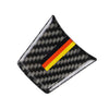 Car Carbon Fiber Steering Wheel Germany Color Decorative Sticker for BMW Z4 2009-2015, Steering Wheel Sticker(Black Red Yellow)