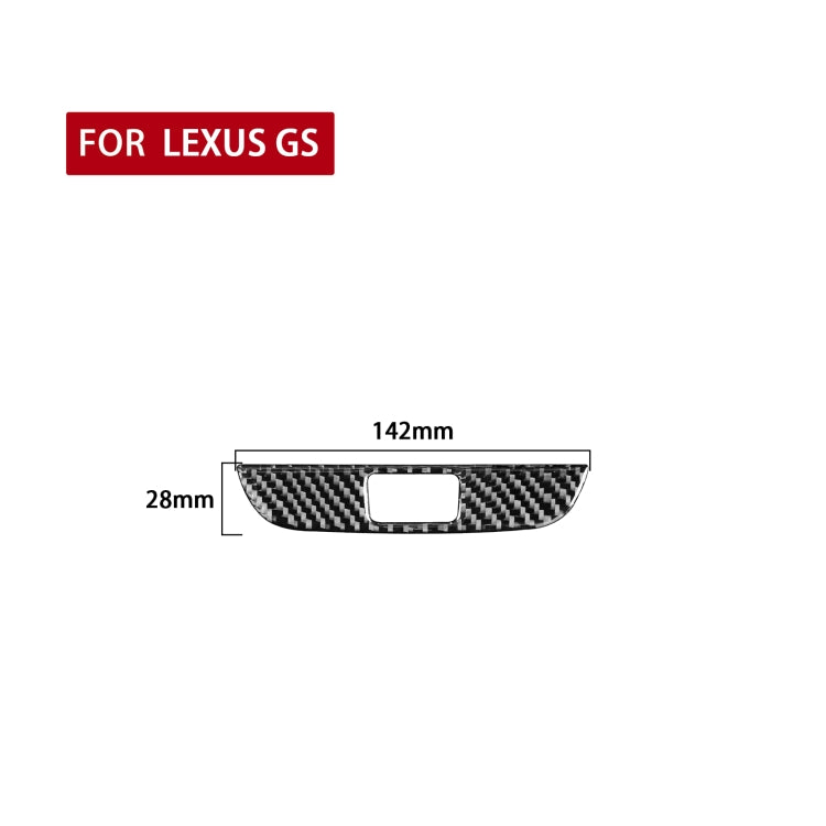 Carbon Fiber Car Double Flash Panel Decorative Sticker for Lexus GS 2006-2011,Left and Right Drive Universal, Double Flash Panel