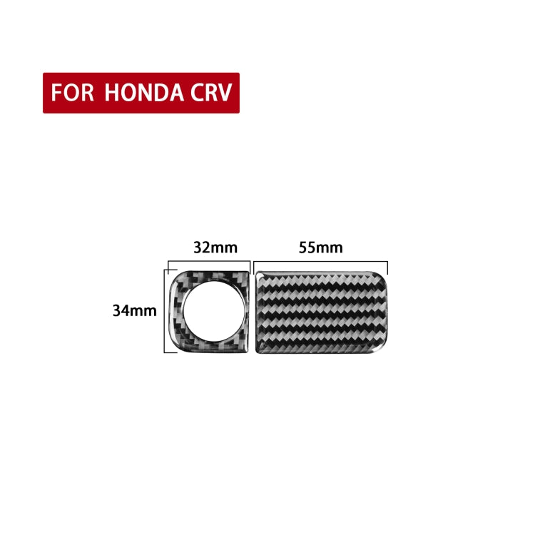 2 PCS / Set Carbon Fiber Car Glove Box Opening Frame Decorative Sticker for Honda CRV 2007-2011,Left Drive, Glove Box Opening Frame,Left Drive