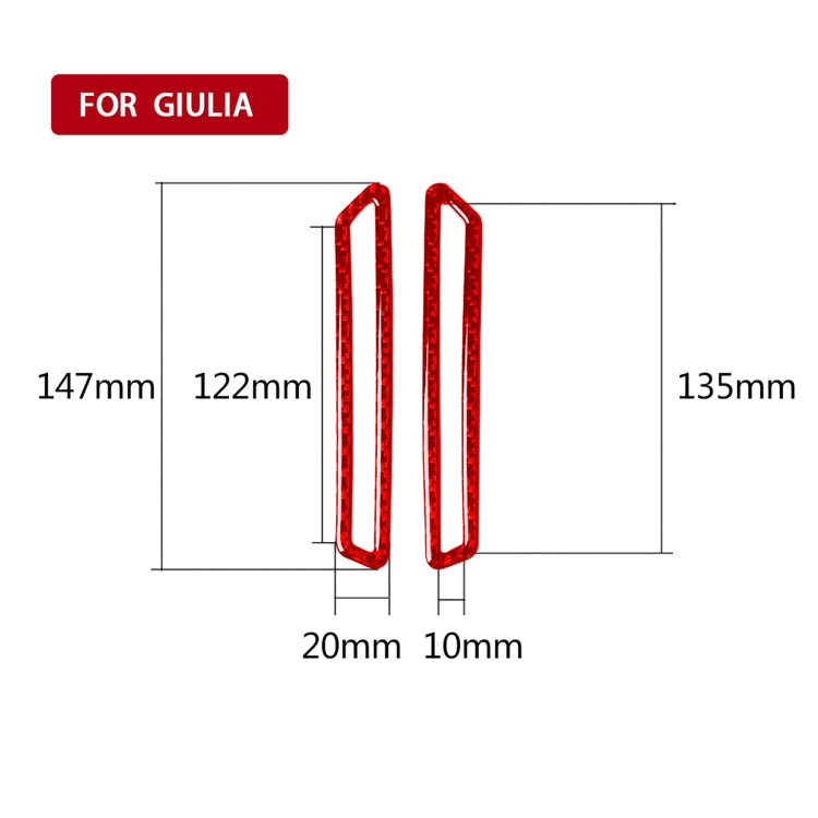 2 PCS / Set Carbon Fiber Car A-pillar Air Outlet Panel Decorative Sticker for Alfa Romeo Giulia 2017-2019,Left and Right Drive Universal, A-pillar Air Outlet Panel