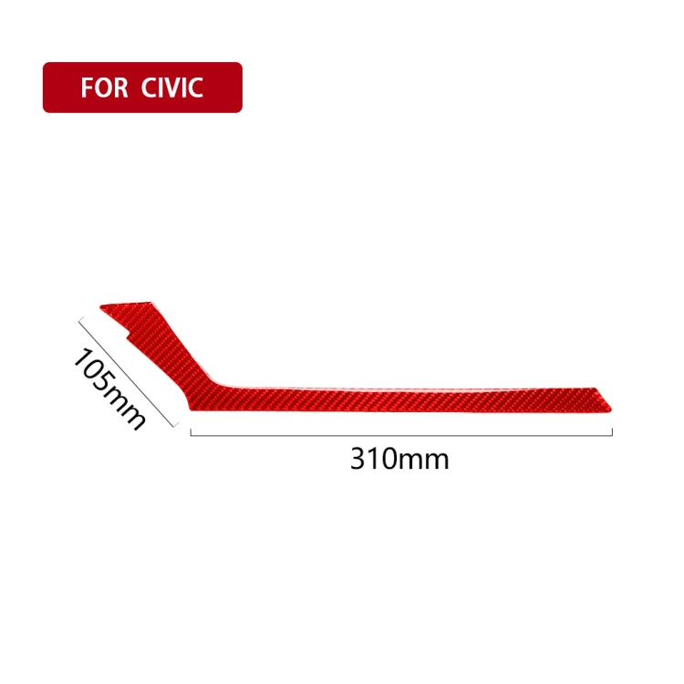 Car Carbon Fiber Below the Central Control Air Outlet Decorative Sticker for Honda Tenth Generation Civic 2016-2019, Left Drive, Below the Central Control Air Outlet Left Drive