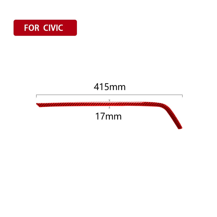 Car Carbon Fiber Above the Central Control Air Outlet Decorative Sticker for Honda Tenth Generation Civic 2016-2019, Left Drive, Above the Central Control Air Outlet Left Drive