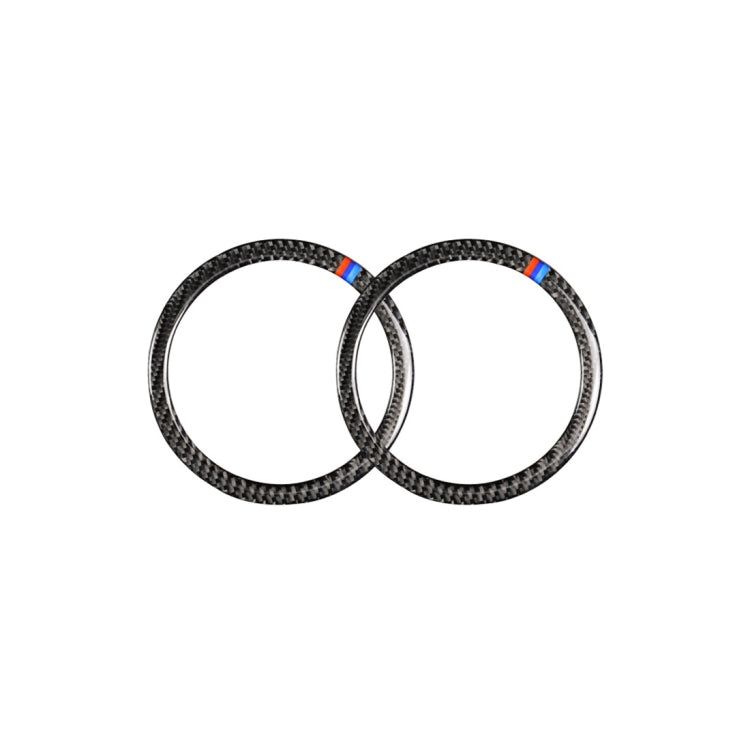 Three Color Carbon Fiber Car Horn Circle Decorative Sticker for BMW E90 / E84 / 320i / 325i, Horn Circle(Three Color)