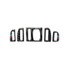 5 PCS Carbon Fiber Car Air Outlet Decorative Sticker for BMW 5 Series F10 2011-2017, Air Outlet(Three Color), Air Outlet