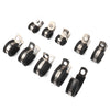 10 PCS Car Rubber Cushion Pipe Clamps Stainless Steel Clamps