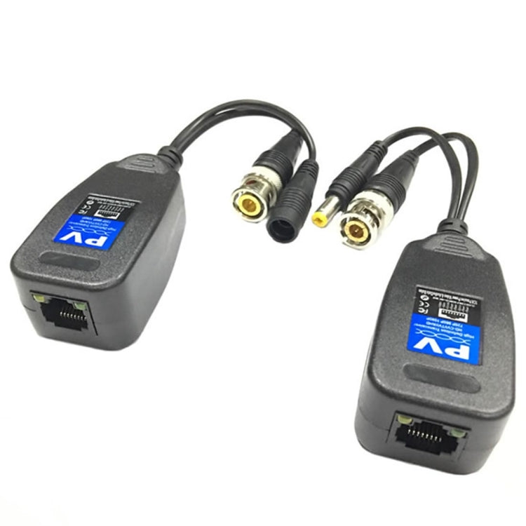 2 PCS Anpwoo 205PV 2 in 1 Power + Video Balun HD-CVI/AHD/CVI Passive