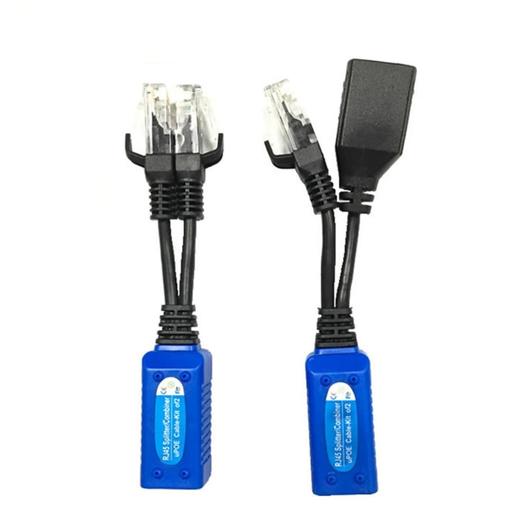 2 PCS Anpwoo UPOE02 Spliceable 2 in 1 POE (Power + Ethernet) Passive