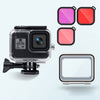 45m Waterproof Case + Touch Back Cover + Purple Red Pink Lens Filter for GoPro HERO8 Black, Case + Touch Cover + 3-color Filter for GoPro 8