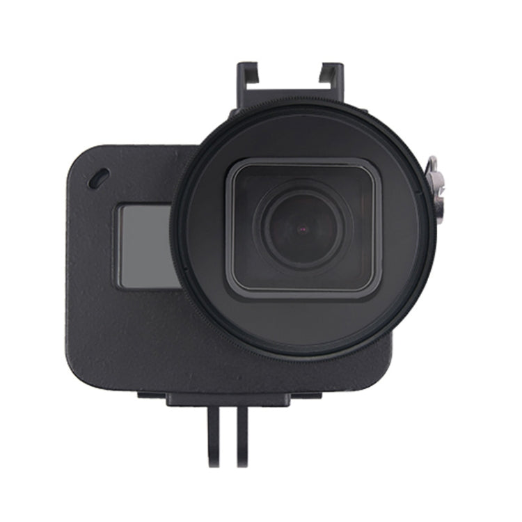 Housing Shell CNC Aluminum Alloy Protective Cage with Insurance Frame & 52mm UV Lens for GoPro HERO7 Black /6 /5, 52mm UV Red, 52mm UV Black, 52mm UV Blue