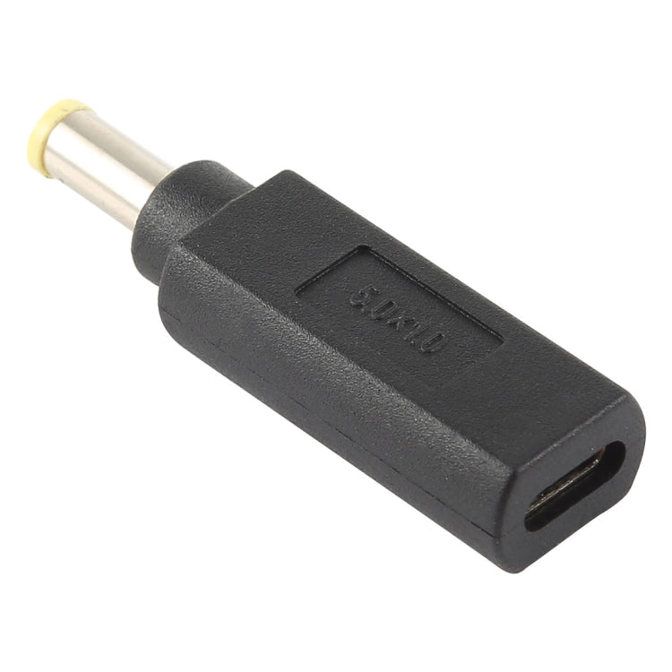USB-C / Type-C Female to 5.0 x 1.0mm Male Plug Adapter Connector for