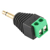 3.5mm Male Plug 2 Pole 2 Pin Terminal Block Stereo Audio Connector, 3.5mm Male (2 Pin)