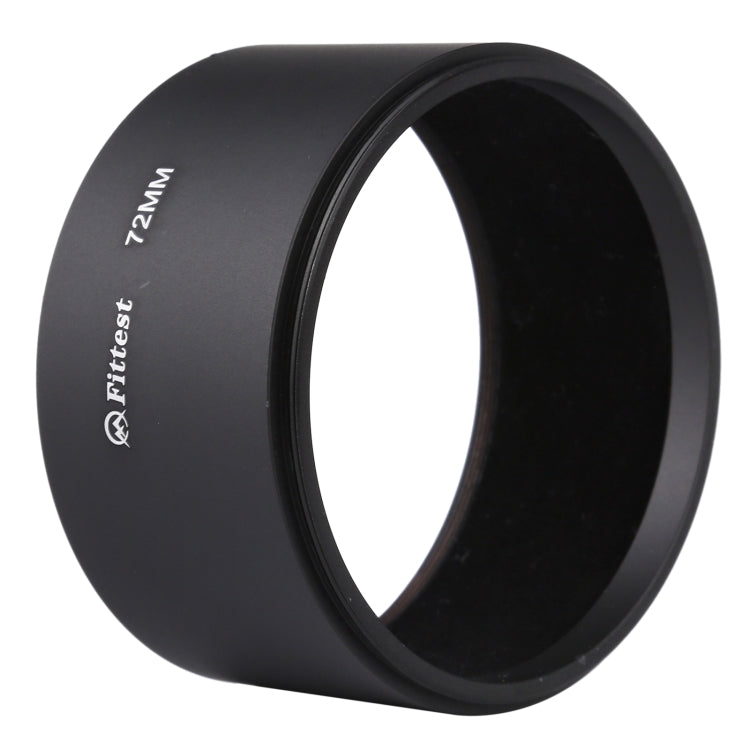 FITTEST 72mm Thread Type Straight Tube Full Metal Lens Hood Shade for Medium Telephoto Lens, 72mm