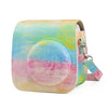 Oil Paint Full Body PU Leather Case Camera  Bag with Strap for FUJIFILM instax mini 7+, Oil Paint