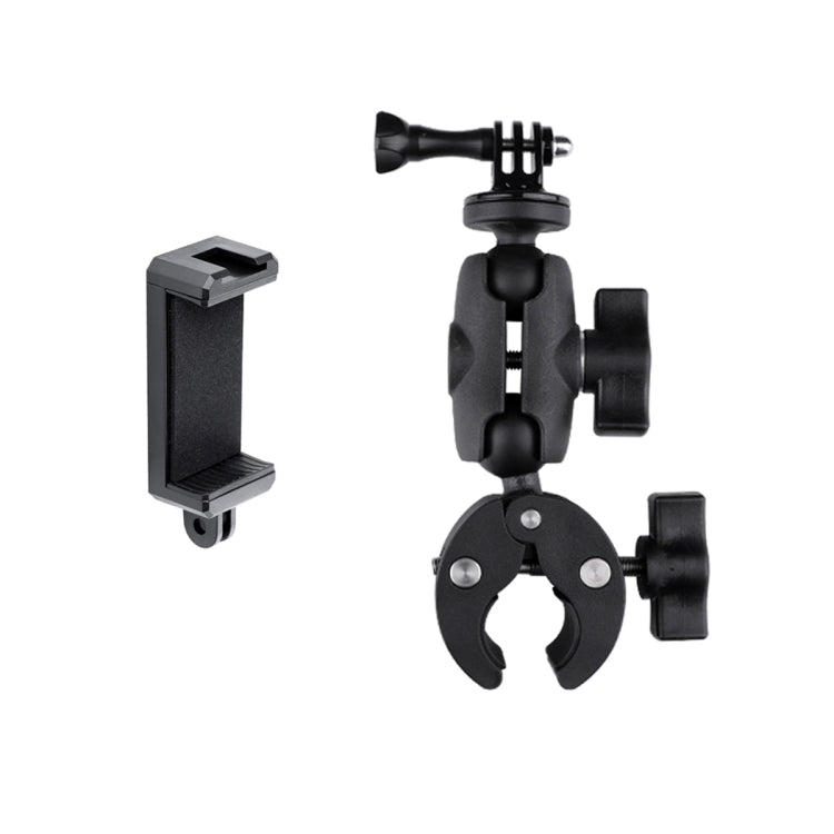 360 Rotation Adjustable Action Camera Clamp Plier Base Holder with Phone Clamp, Plier Base Holder + Phone Clamp