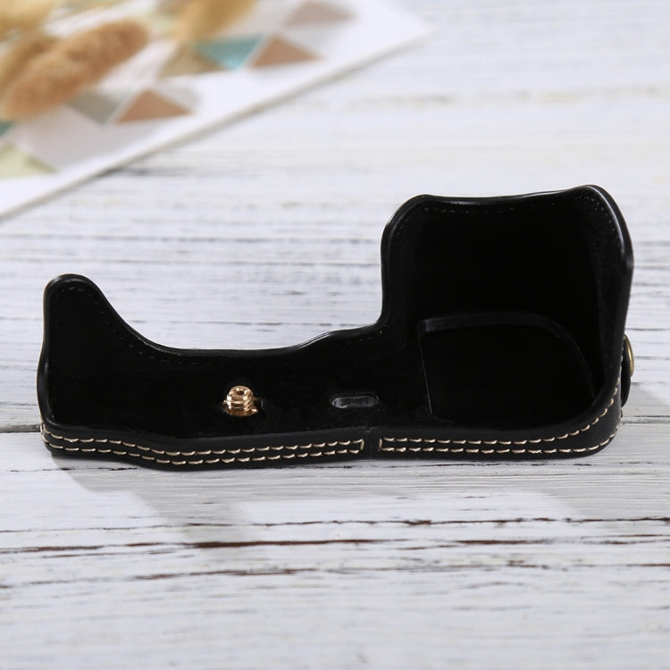 1/4 inch Thread PU Leather Camera Half Case Base for Sony Alpha 6100 / A6100, For Sony Alpha 6100 / A6100