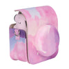 For FUJIFILM instax mini 12 Painted Full Body Leather Case Camera Bag with Strap(Blue Pink)