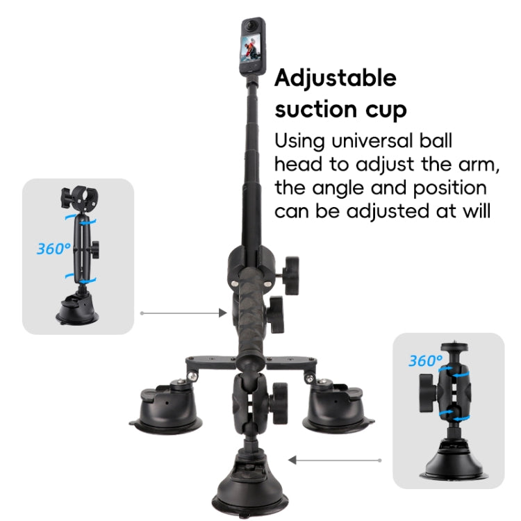 Single-leg Car Suction Cup Mount Crab Clamps, Single-leg Car Suction Cup