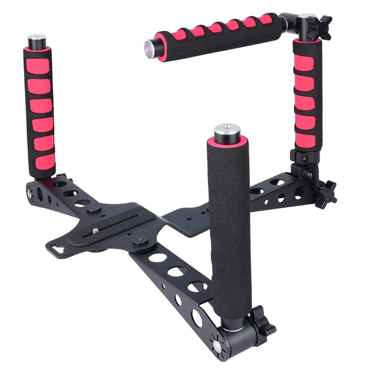 YELANGU D6-2 Rig I Multifunctional Handles Camera Shoulder Mount for DSLR Camera / Video Camera, D6-2 (Red)