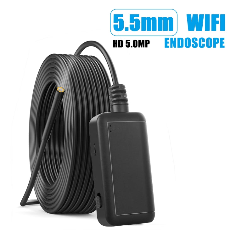 F220 5.5mm HD 5.0MP WIFI Endoscope Inspection Camera with 6 LEDs, Length: 2m, Length: 2m
