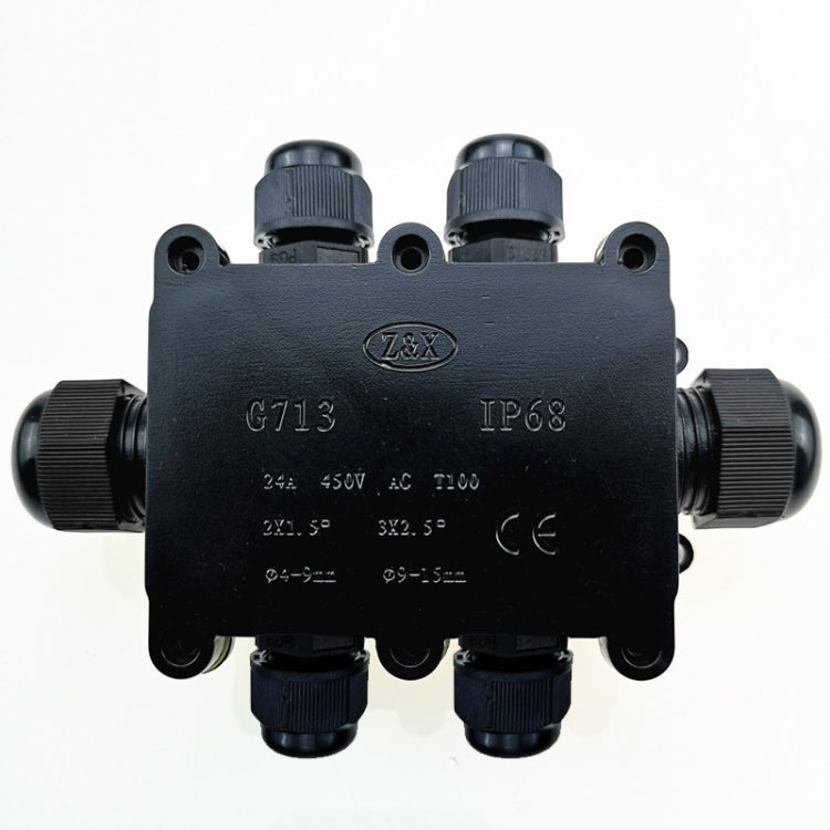 G713 IP68 Waterproof Six-way Junction Box for Protecting Circuit Board, G713-6P