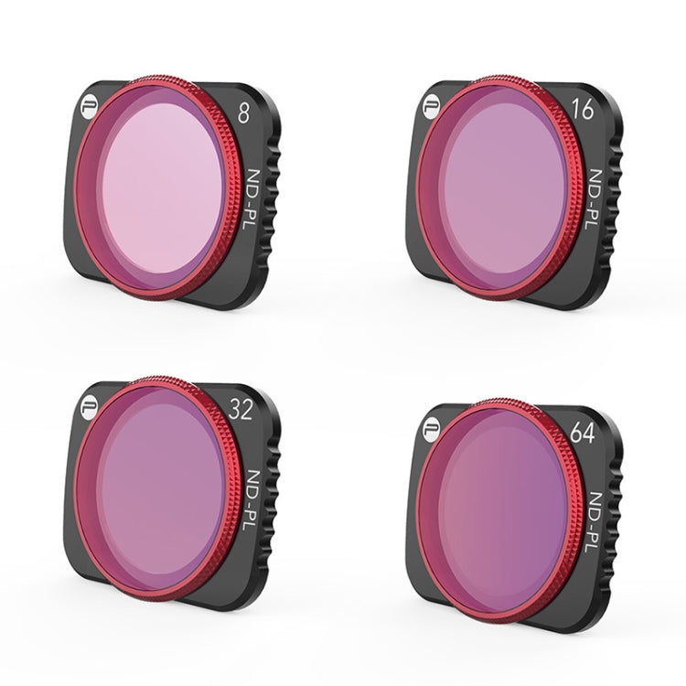 4 PCS PGYTECH P-16A-035 NDPL8 / 16 / 32 / 64 Lens Filter for DJI Mavic Air 2 Drone Accessories, NDPL8 / 16 / 32 / 64 Lens